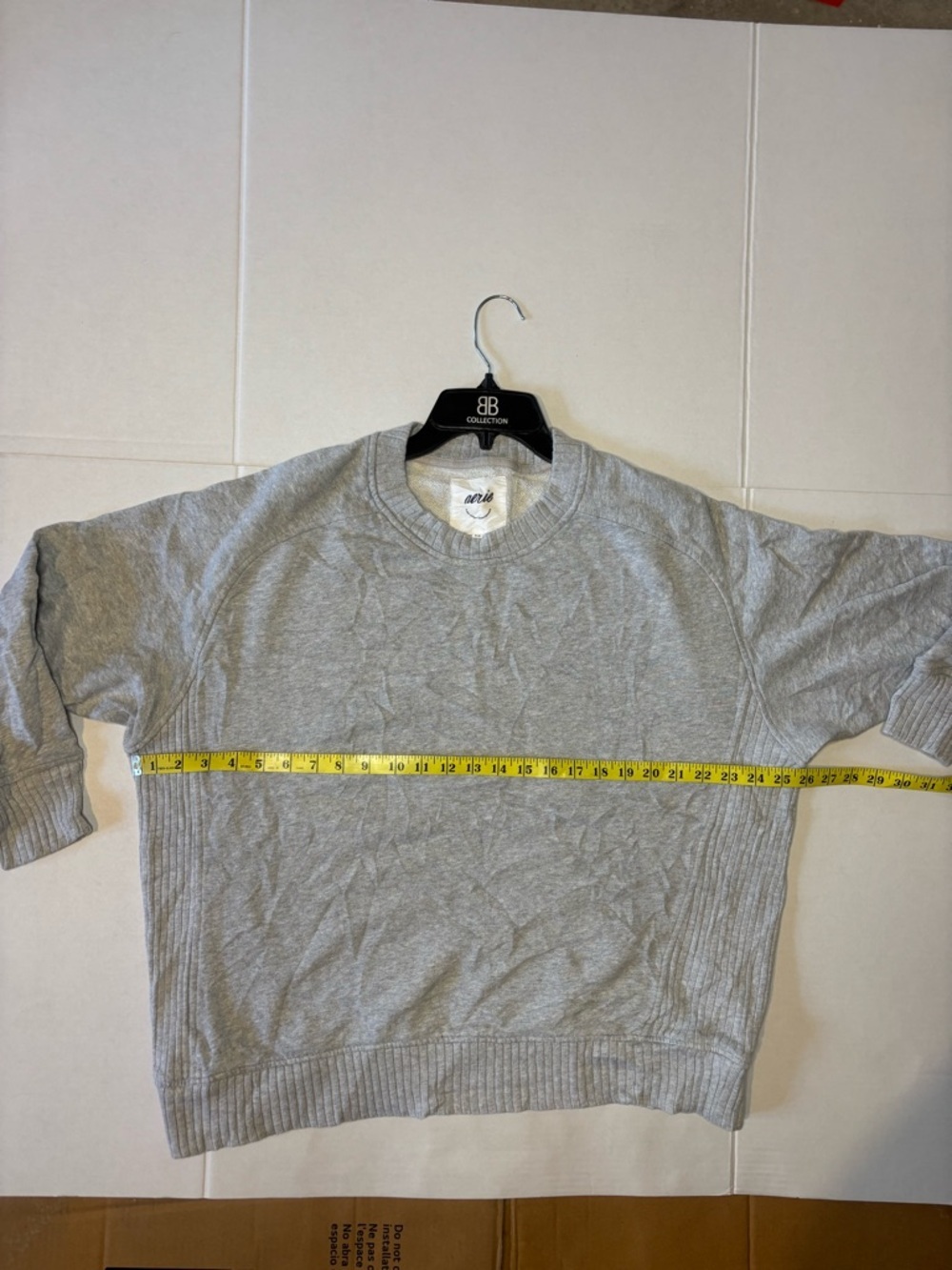 Aerie- grey sweatshirt 3/4 sleeve